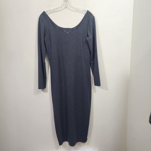 Hatch 3/4 sleeve bodycon maternity dress with shelf bra woman's size medium - Picture 1 of 7